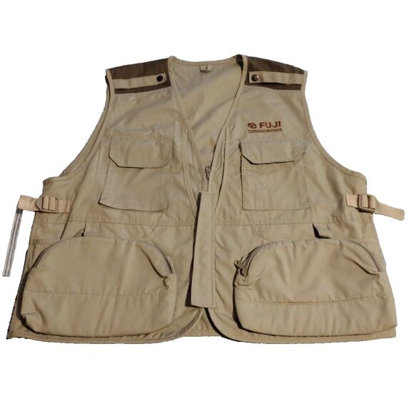 Vtg Camera Utility Vest Fuji Video Products Prof'l Multi-Pockets Fishing Hiking - Picture 1 of 16